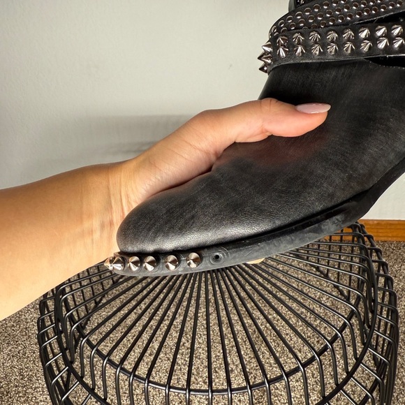 Jeffrey Campbell Everly Studded Brushed Black Ankle Boots Size 9.5 - Picture 7 of 10